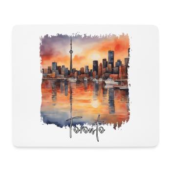 Toronto Watercolour, Toronto, Canada - Tapis de souris (format paysage) - blanc - Devant