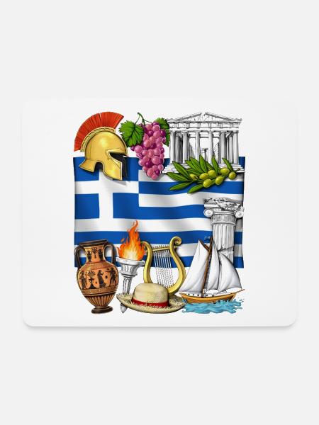 Griechisches Erbe - Mousepad (Querformat) - Weiß