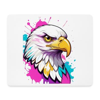 Colorful Eagle Graffiti Portrait - Mouse Pad (horizontal) - white - Front