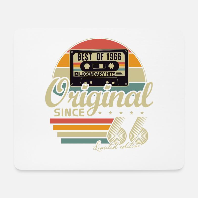 Original 1966 Jahrgang Vintage Geburtstag Retro - Mousepad (Querformat) - Weiß