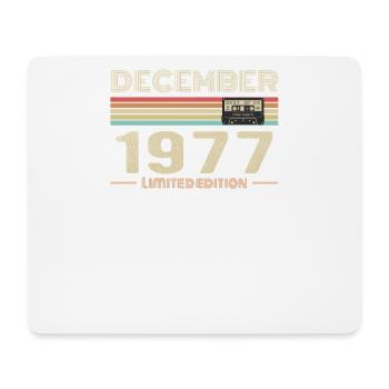 December 1977 Birthday December 1977 December - Mouse Pad (horizontal) - white - Front