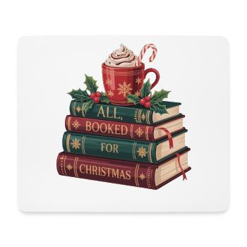 Bücher und Weihnachten – Geschenk für Leseratten - Mousepad (Querformat) - Weiß - Vorne