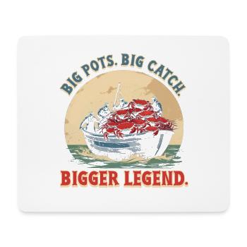 Crabe royal d’Alaska Big Pots Big Catch - Tapis de souris (format paysage) - blanc - Devant
