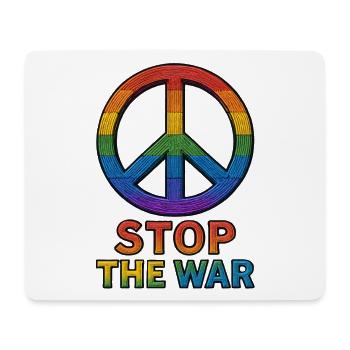 Peace Zeichen Regenbogen – Stop The War Design - Mousepad (Querformat) - Weiß - Vorne