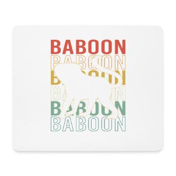 Baboon Pavian Primat Affe Affen - Mousepad (Querformat) - Weiß - Vorne