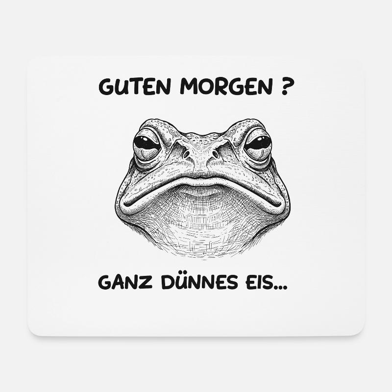 Dünnes Eis - Mousepad (Querformat) - Weiß