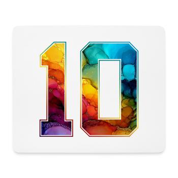 NR. 10 NUMMER 10 COLLEGE 10. GEBURTSTAG - Mousepad (Querformat) - Weiß - Vorne
