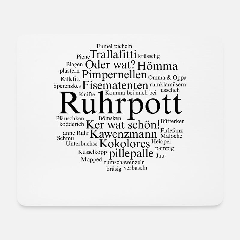 Ruhrpott Sprache Dortmund Bochum Hömma Ruhrdeutsch - Mousepad (Querformat) - Weiß
