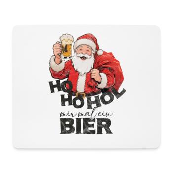 Santa sagt hol mir mal ein Bier - Mousepad (Querformat) - Weiß - Vorne