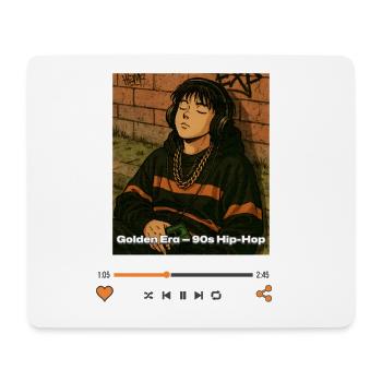Golden Era - Idée cadeau Hip-Hop Vibes des années 90 - Tapis de souris (format paysage) - blanc - Devant
