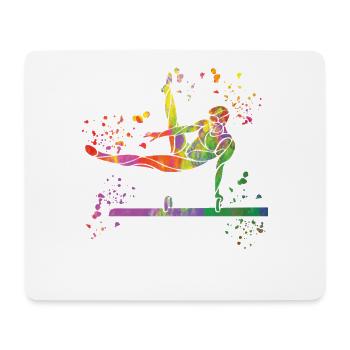 artistic gymnastics pommel horse gymnast - Mouse Pad (horizontal) - white - Front