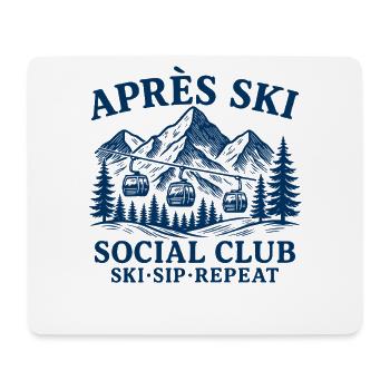 Après Ski Social Club Ski Sip Repeat - Mouse Pad (horizontal) - white - Front