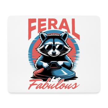 Funny Raccoon - Mousepad (Querformat) - Weiß - Vorne