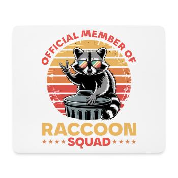 Funny Raccoon - Mousepad (Querformat) - Weiß - Vorne