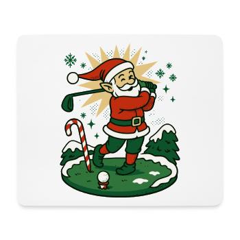 Santa Claus Golfing Christmas Fun Holiday - Mouse Pad (horizontal) - white - Front
