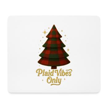 Plaid Vibes Only – Trendy Plaid Christmas Wallpaper - Mouse Pad (horizontal) - white - Front