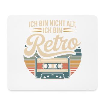 Ich bin Retro Kassette - Mousepad (Querformat) - Weiß - Vorne