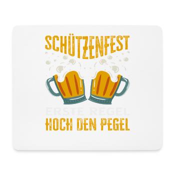 Première règle : élever le niveau du Lustiger Schützenfest - Tapis de souris (format paysage) - blanc - Devant