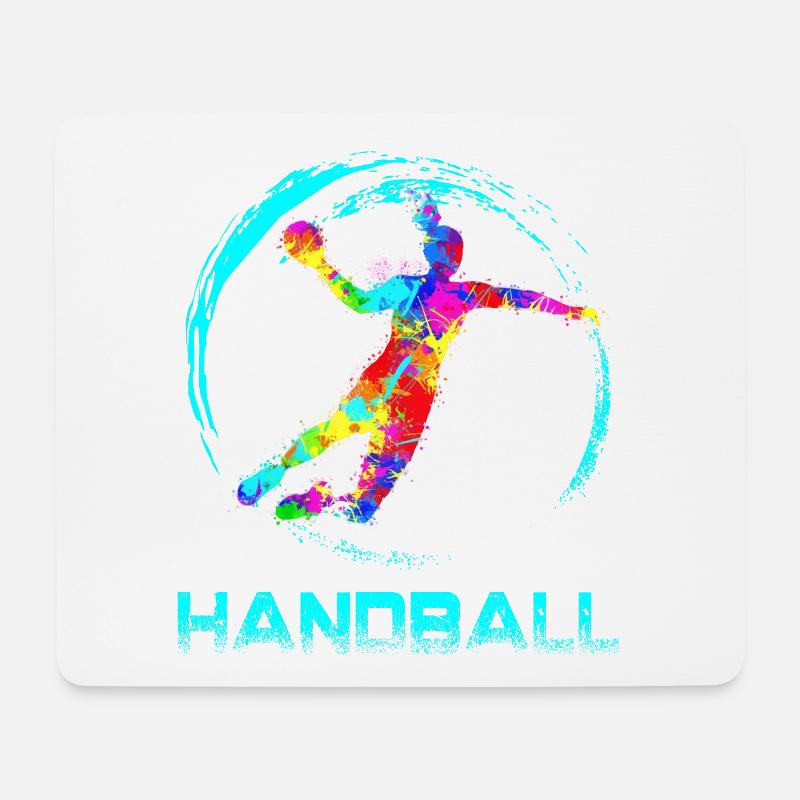 Handball Fem - Mousepad (Querformat) - Weiß