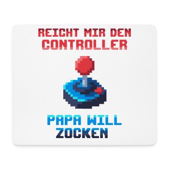 Vater Papa Computerspieler Gamer Zocker Zocken - Mousepad (Querformat) - Weiß - Vorne