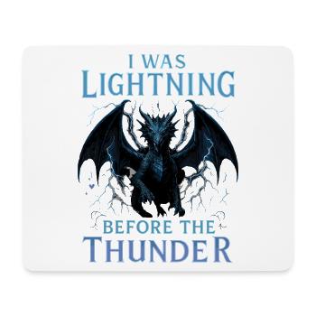 Ich War Blitze Vor Dem Donner Drachen - Mousepad (Querformat) - Weiß - Vorne