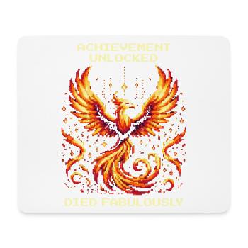 Erfolg freigeschaltet: fabulös gestorben | RPG - Mousepad (Querformat) - Weiß - Vorne