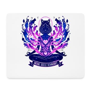 Mystical cat, my soul purrs - Mouse Pad (horizontal) - white - Front