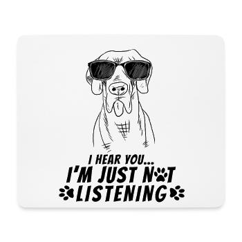 Funny Great Dane Hard Headed Dog Dad Owner - Mouse Pad (horizontal) - white - Front
