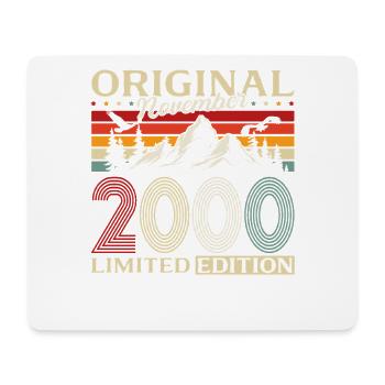 25ème Anniversaire Original Novembre Millésime 2000 - Tapis de souris (format paysage) - blanc - Devant