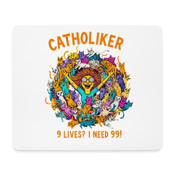Katzoholiker - Nur noch eine Katze!  - Mousepad (Querformat) - Weiß - Vorne