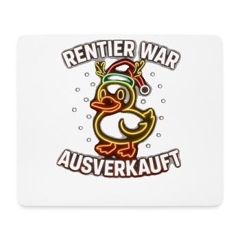 Weihnachten Spruch Humor Ente Lustig Rentier - Mousepad (Querformat) - Weiß - Vorne