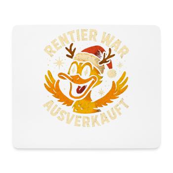 Weihnachten Spruch Humor Ente Lustig Rentier - Mousepad (Querformat) - Weiß - Vorne
