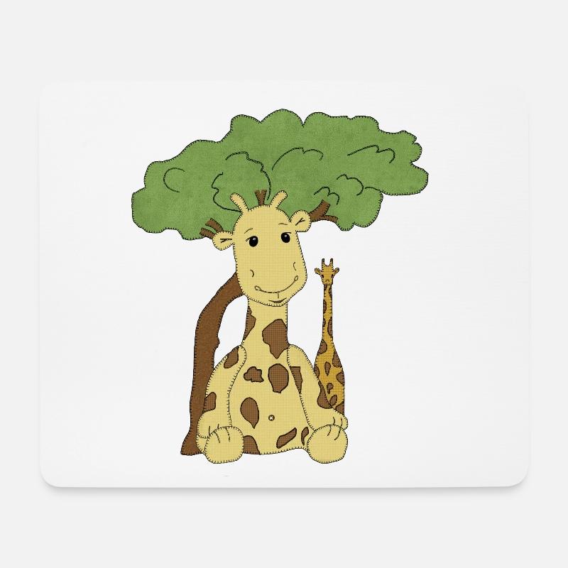 Afrika_Giraffe - Mouse Pad (horizontal) - white