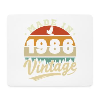 1986 Vintage Rétro Cadeau D'anniversaire - Tapis de souris (format paysage) - blanc - Devant