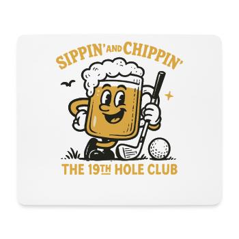 Siroter et chippin' Le plaisir du 19th Hole Club - Tapis de souris (format paysage) - blanc - Devant