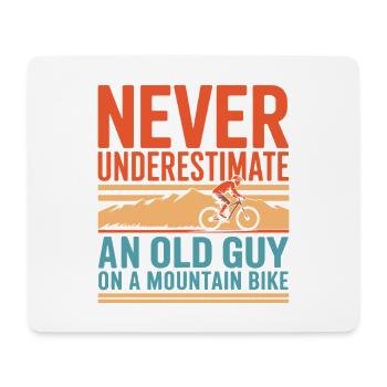 Mountainbike - Mousepad (Querformat) - Weiß - Vorne