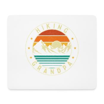 Wandern Opa Lustiger Trekker Bergweg - Mousepad (Querformat) - Weiß - Vorne