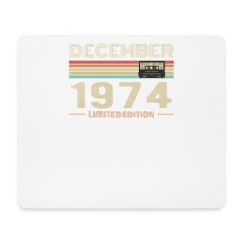 Dezember 1974 Geburtstag Dezember 1974 Dezember - Mousepad (Querformat) - Weiß - Vorne