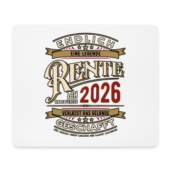 Pension Vintage 2026 | Retraite | Chemise de pension - Tapis de souris (format paysage) - blanc - Devant