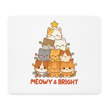 Miauiger und aufgeweckter Katzenstapel, Liebe Kätzchen - Mousepad (Querformat) - Weiß - Vorne
