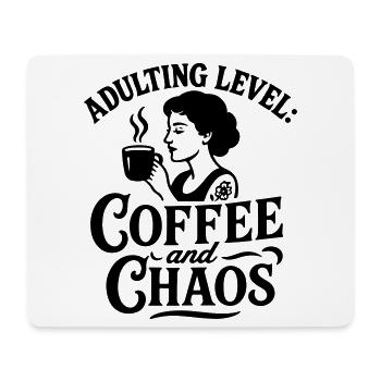 Café drôle dire chaos drôles dictons travailler - Tapis de souris (format paysage) - blanc - Devant