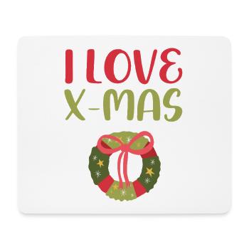 I love Xmas Christmas - Mouse Pad (horizontal) - white - Front