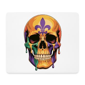 Mardi Gras Skull Shirt - Mouse Pad (horizontal) - white - Front