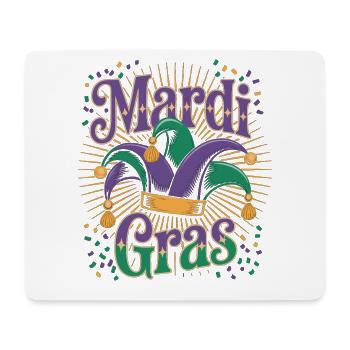 Carnaval Mardi Gras Confettis - Tapis de souris (format paysage) - blanc - Devant
