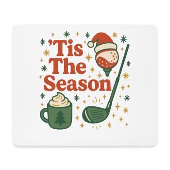 Festive Golfing Cheer: 'Tis The Season - Mouse Pad (horizontal) - white - Front