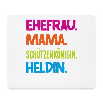 Ehefrau Mama Schützenkönigin Lustiger Schützenfest - Mousepad (Querformat) - Weiß - Vorne