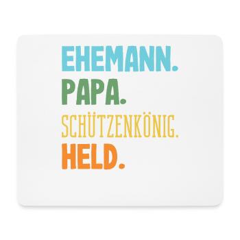 Ehemann Papa Schützenkönig Lustiger Schützenfest - Mousepad (Querformat) - Weiß - Vorne