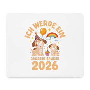 Je vais être un chiot chien grand frère 2026 - Tapis de souris (format paysage) - blanc - Devant