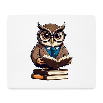 Owl Academy in a suit - Mouse Pad (horizontal) - white - Front