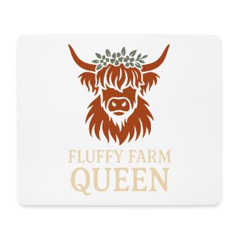 Highland Cow Rustikales Tier Niedliches - Mousepad (Querformat) - Weiß - Vorne
